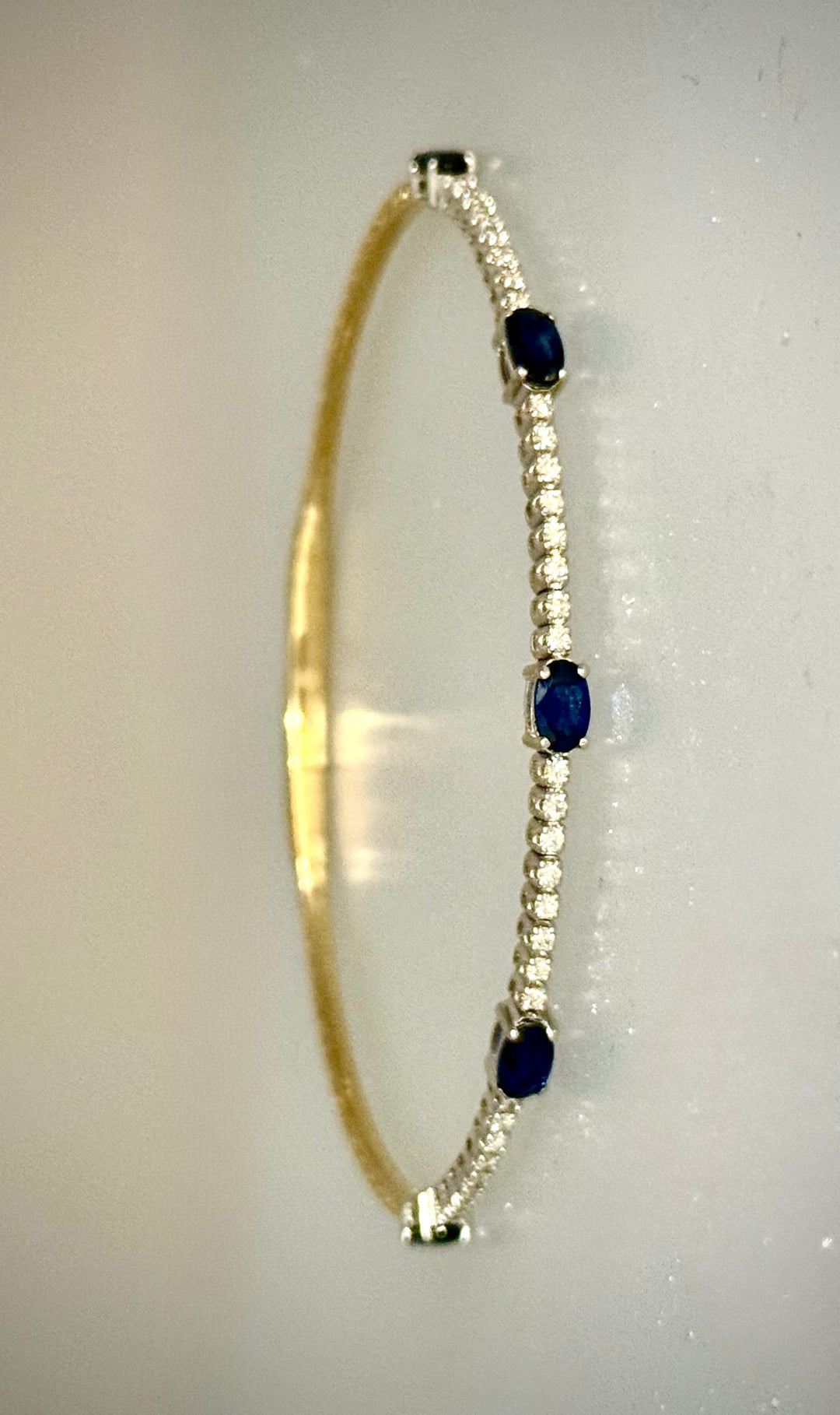 Sapphire & Diamond Flex Bangle