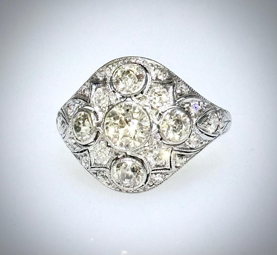 Art Deco Dome Ring