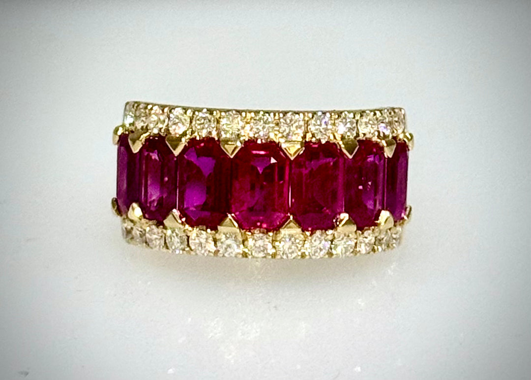 Oval Wide Ruby Band