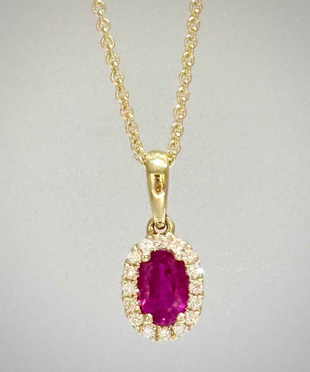 Oval Ruby Pendant
