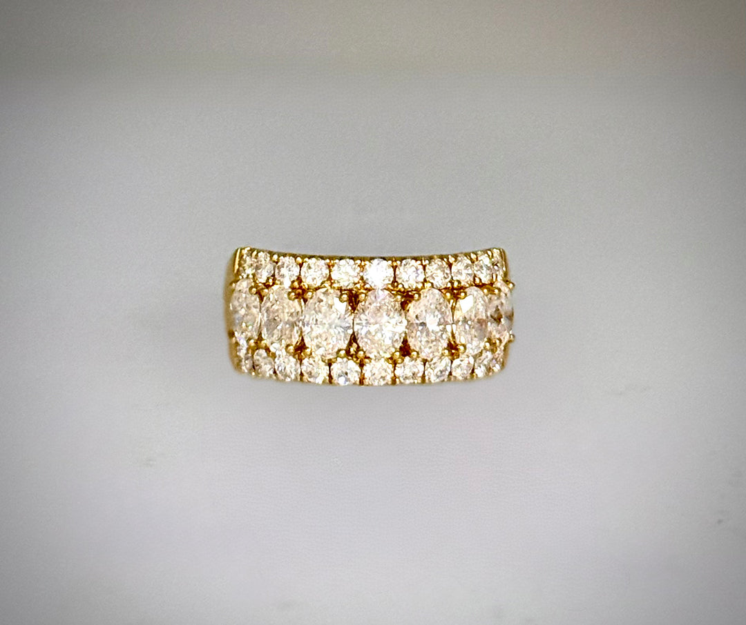2.40 Carat 18-Karat Yellow Gold Diamond Band
