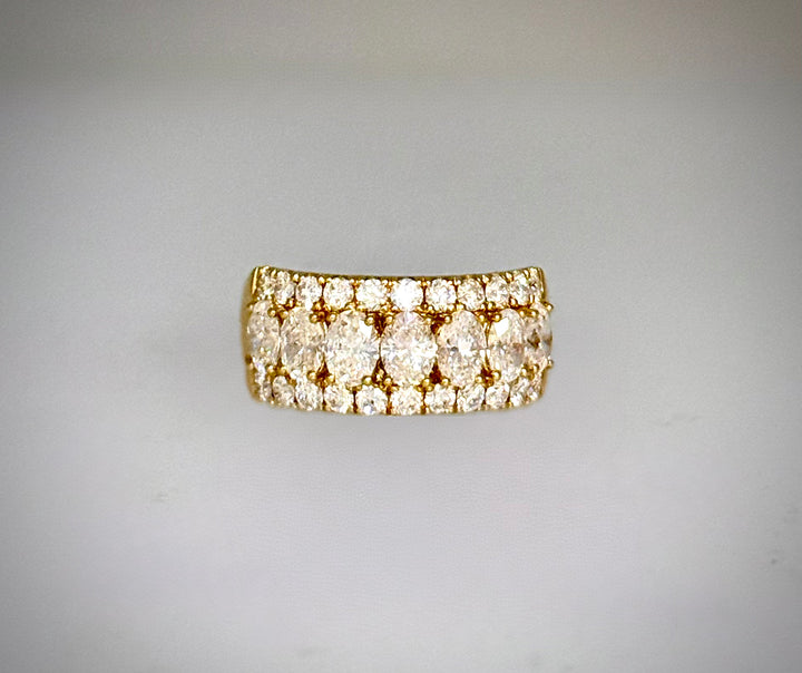 2.40 Carat 18-Karat Yellow Gold Diamond Band
