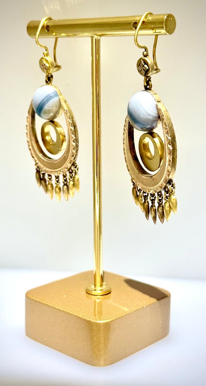 Victorian Agate Earrings