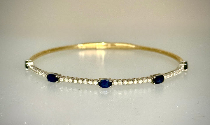 Sapphire & Diamond Flex Bangle