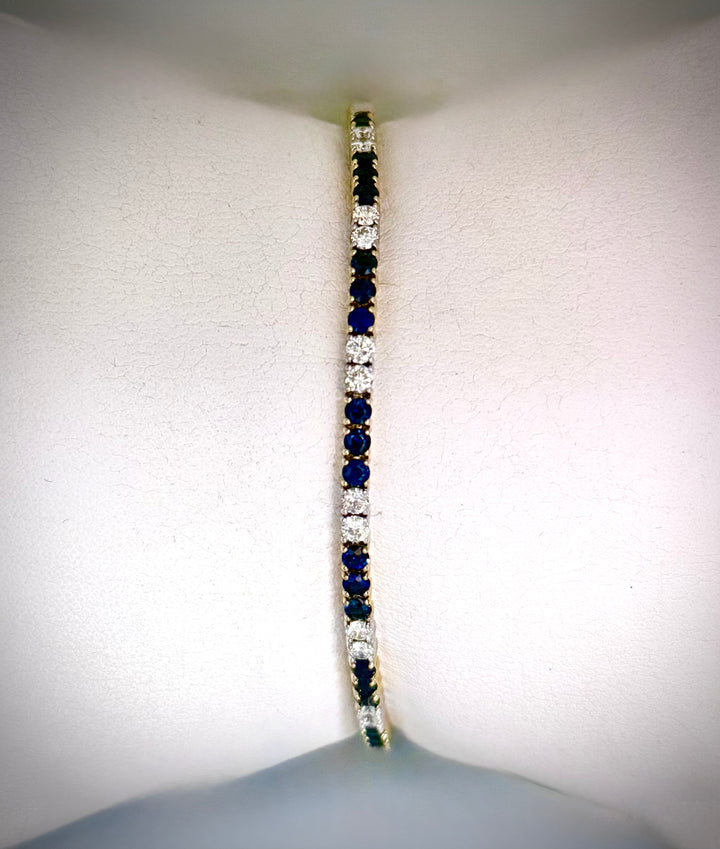Sapphire and Diamond Tennis Bracelet