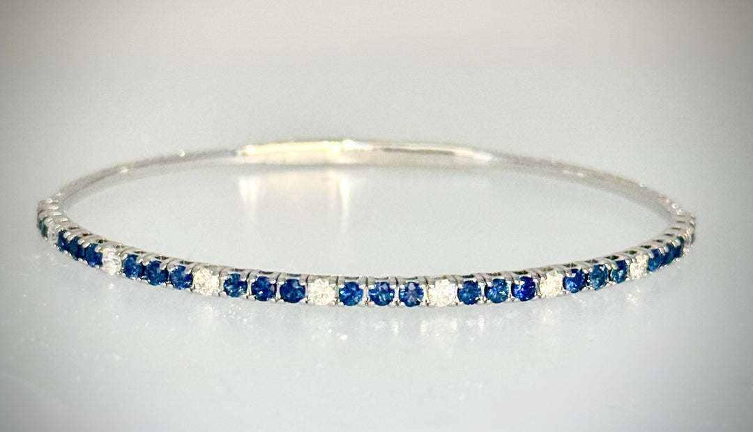 Sapphire and Diamond Flex Bracelet