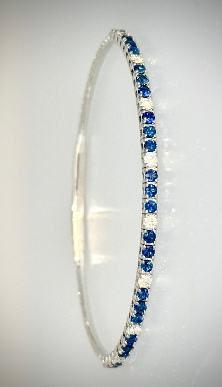 Sapphire and Diamond Flex Bracelet