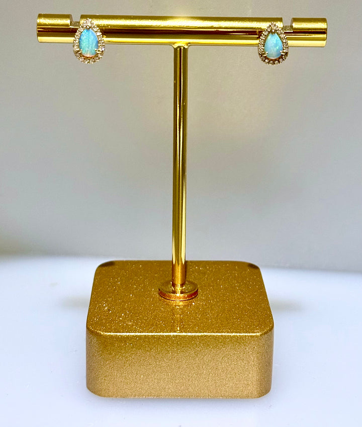 Pear Shaped Opal Studs