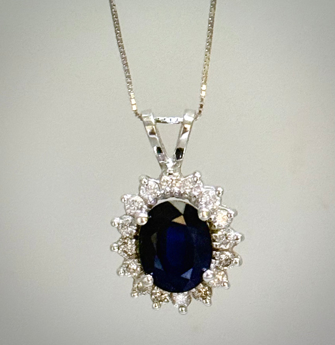 Oval Sapphire Pendant
