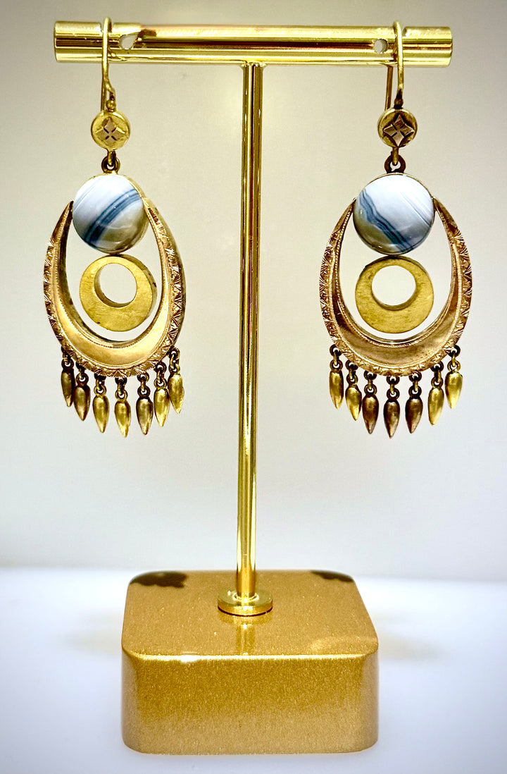 Victorian Agate Earrings