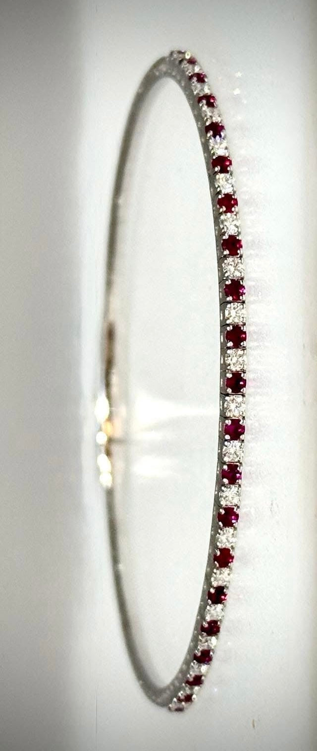 .48 Carat Ruby Flex Bangle Bracelet