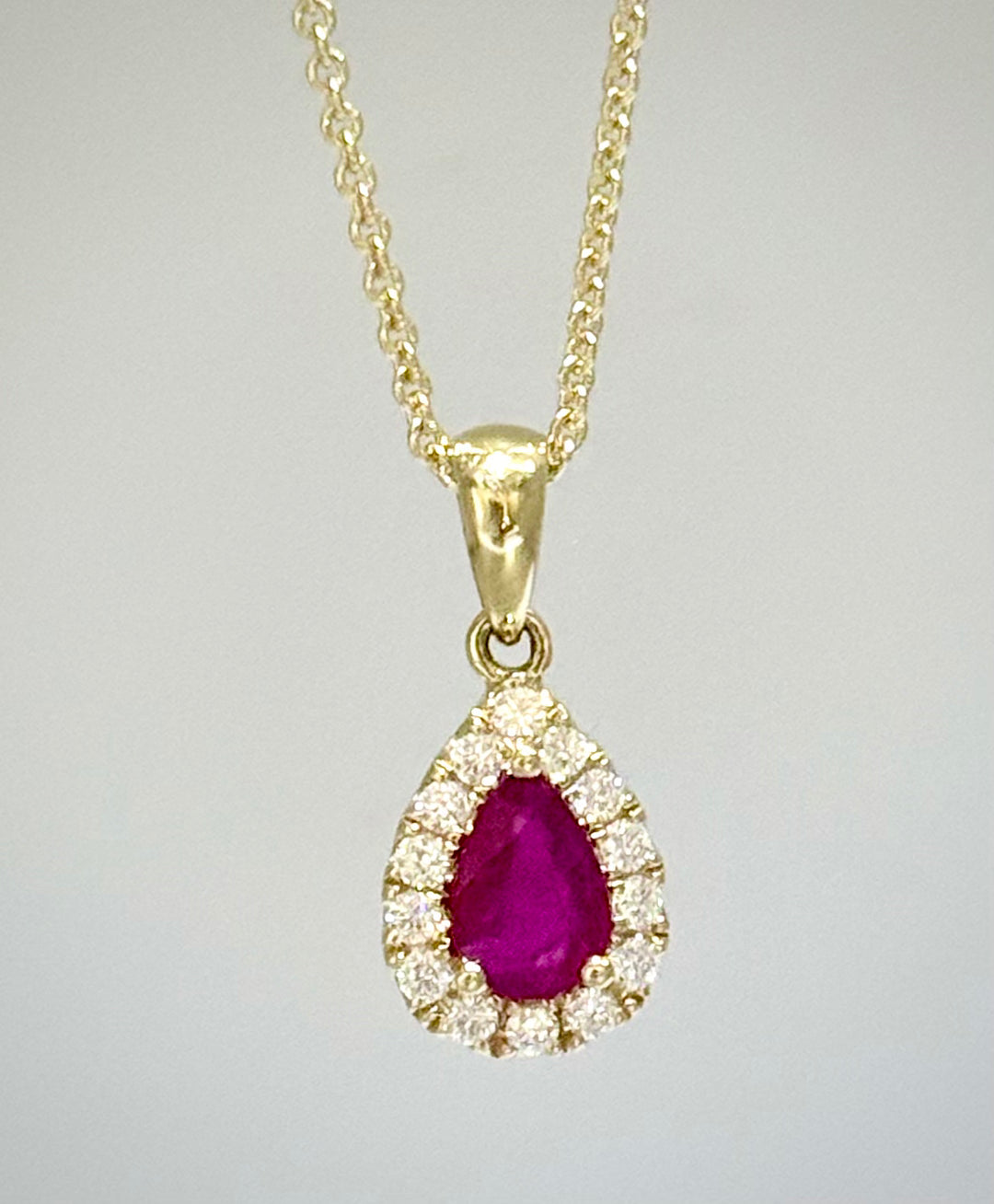 Pear Shaped Ruby Pendant