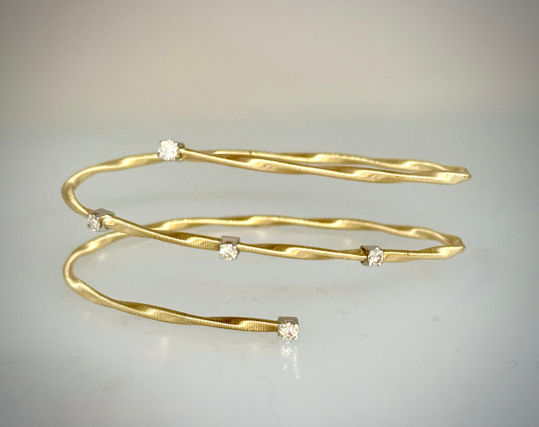 Twisted Diamond Flex Bangle