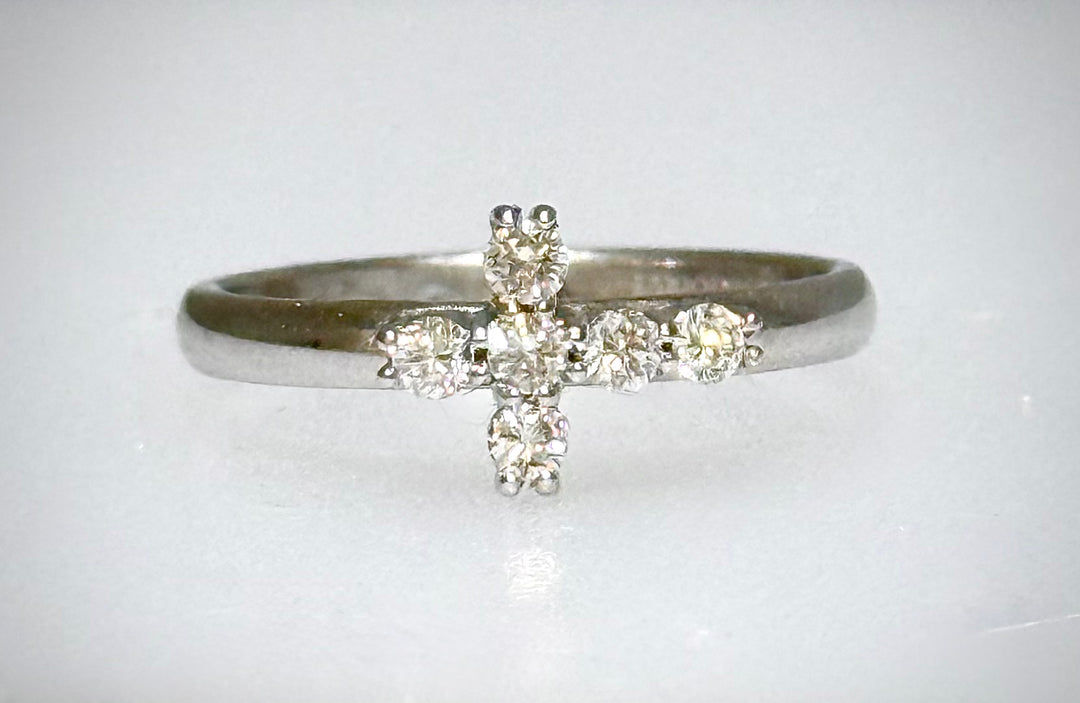 1/4 Carat Cross Ring