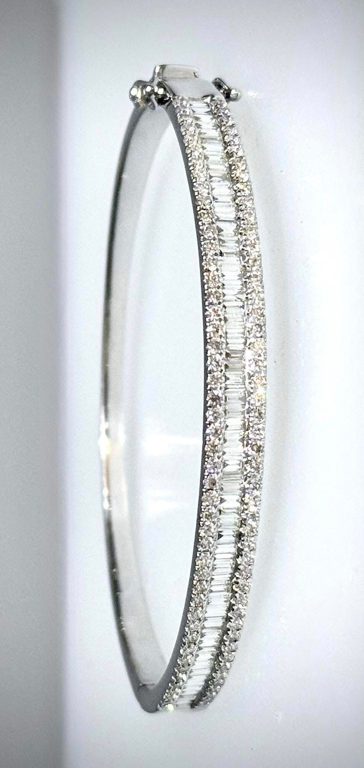 Baguette Diamond Bangle Bracelet