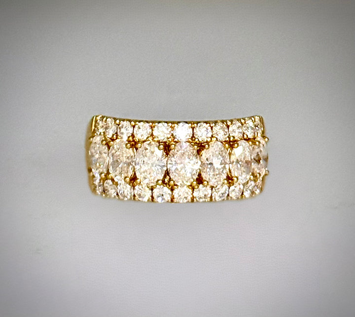 2.40 Carat 18-Karat Yellow Gold Diamond Band