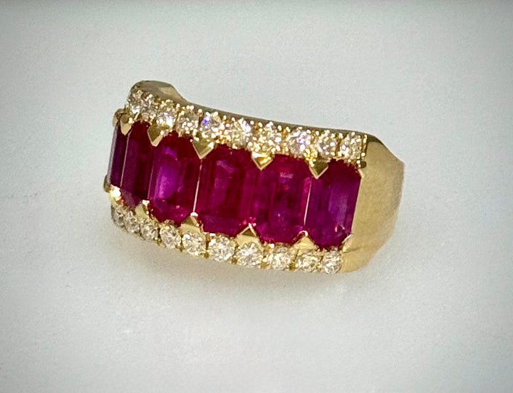 Oval Wide Ruby Band