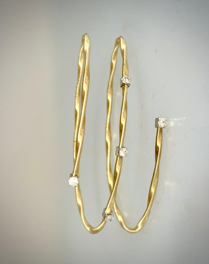 Twisted Diamond Flex Bangle