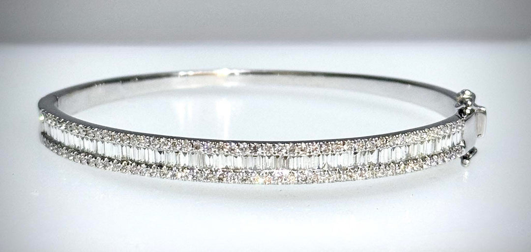 Baguette Diamond Bangle Bracelet