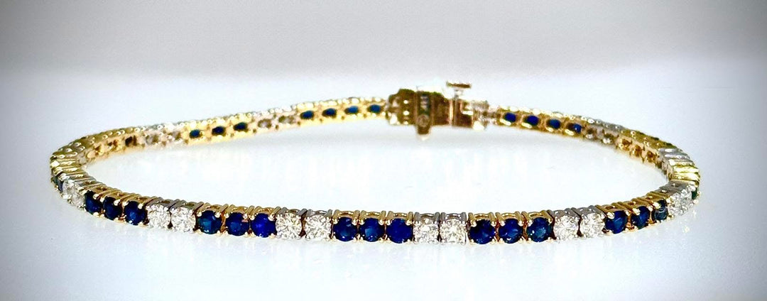 Sapphire and Diamond Tennis Bracelet