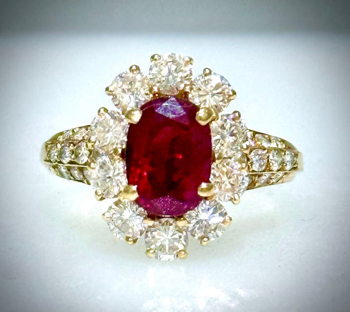 2.71 Carat Oval Ruby Ring