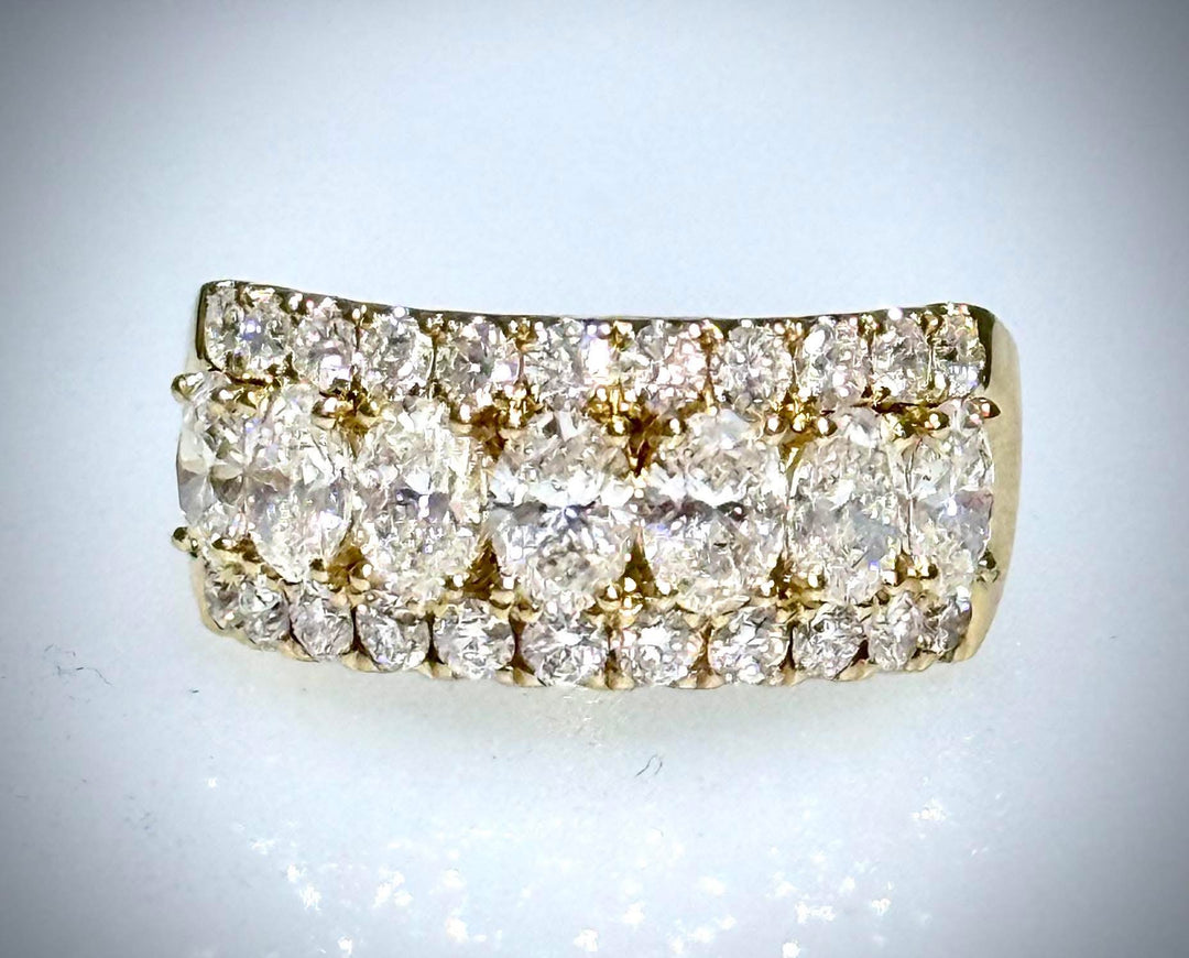 2.40 Carat 18-Karat Yellow Gold Diamond Band
