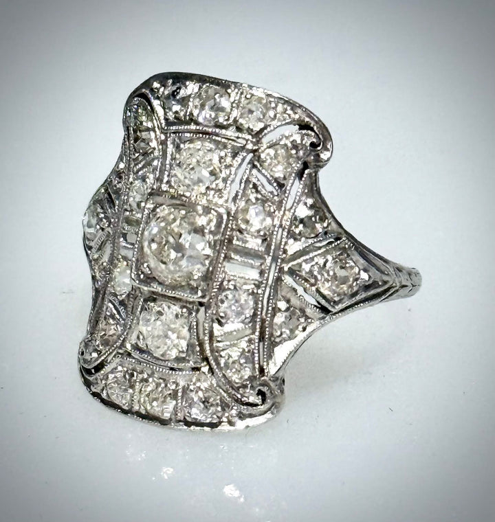 Platinum Art Deco Ring