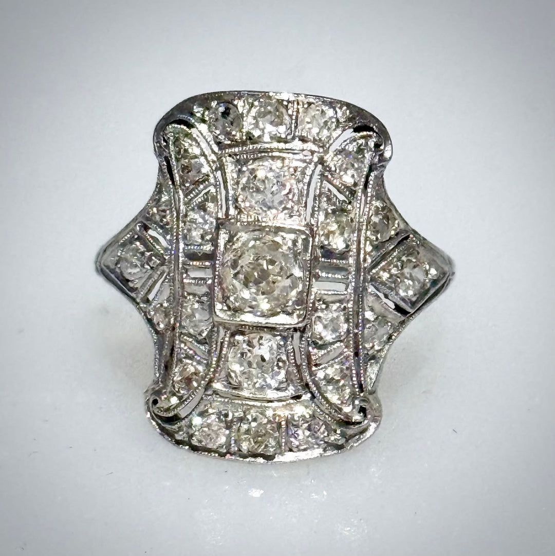 Platinum Art Deco Ring