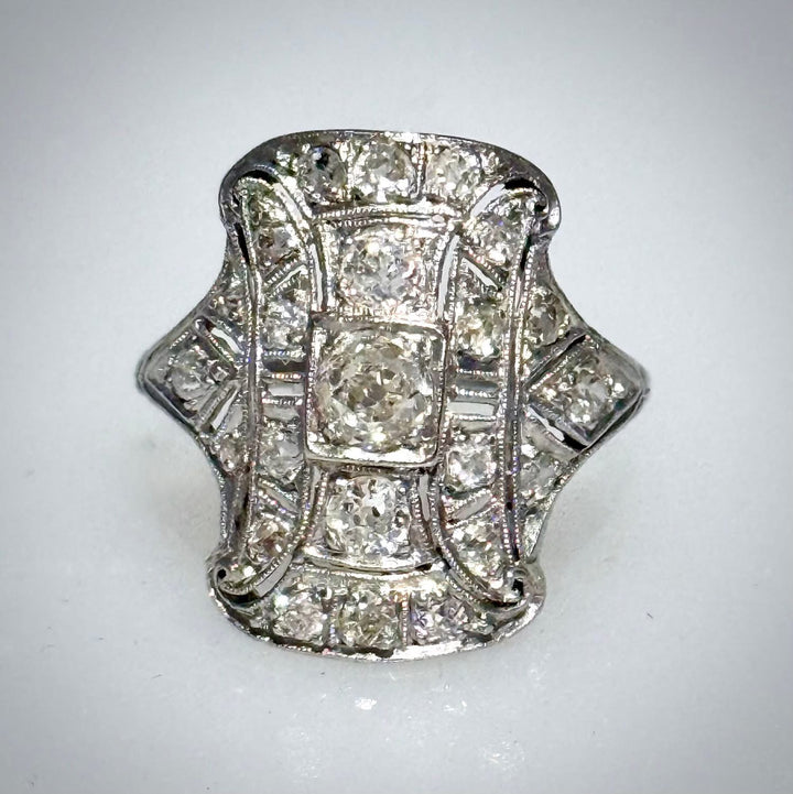 Platinum Art Deco Ring
