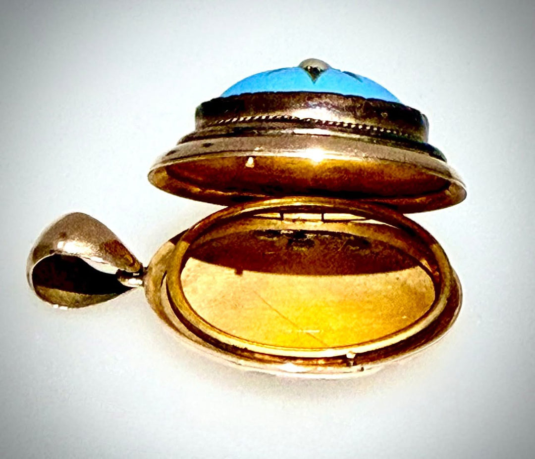 Turquoise Enamel Victorian Locket