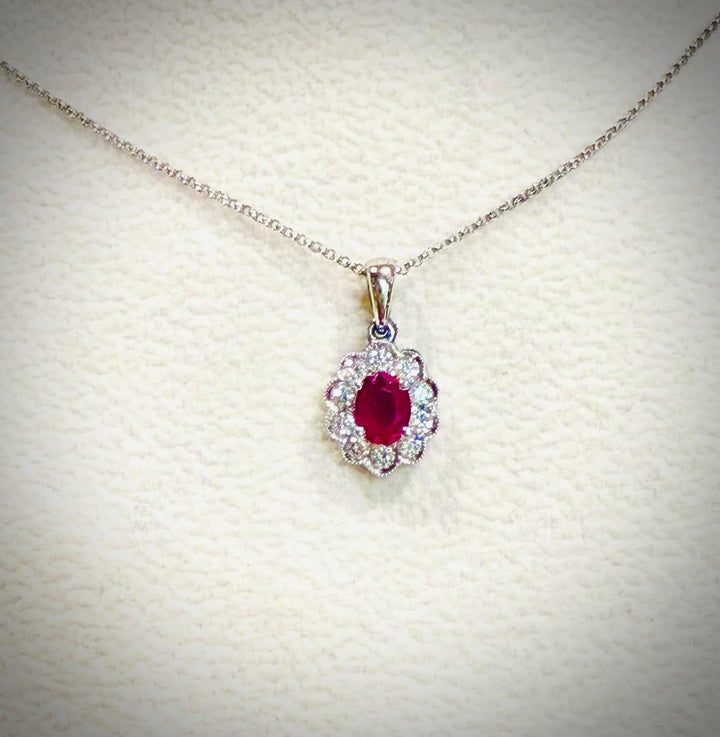 Ruby and Diamond Pendant