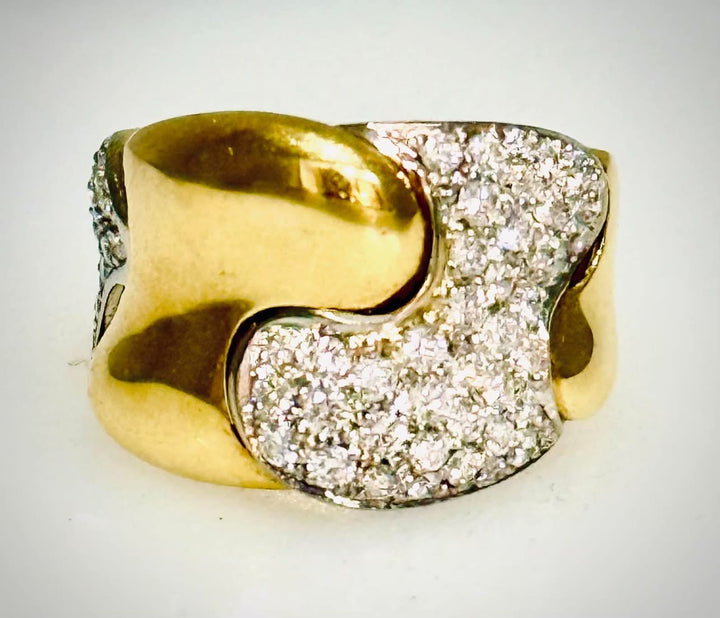 Italian Pave-Set Diamond Ring