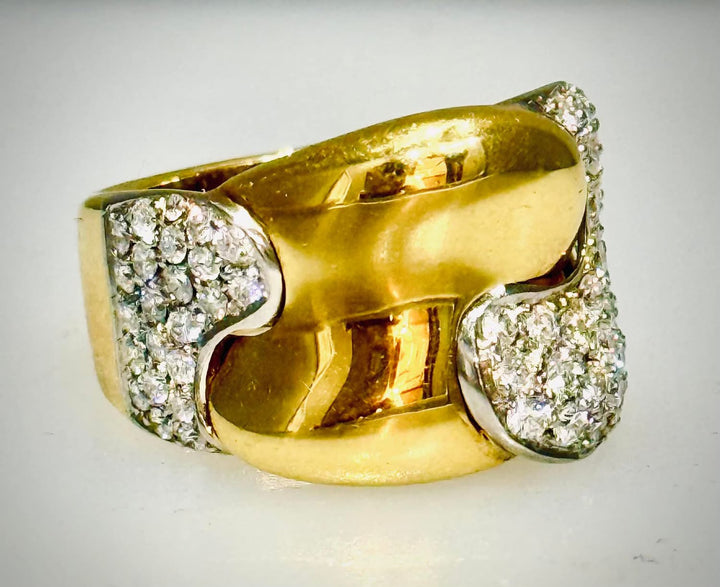 Italian Pave-Set Diamond Ring