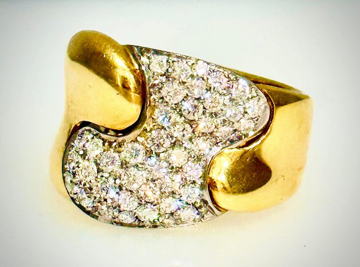 Italian Pave-Set Diamond Ring