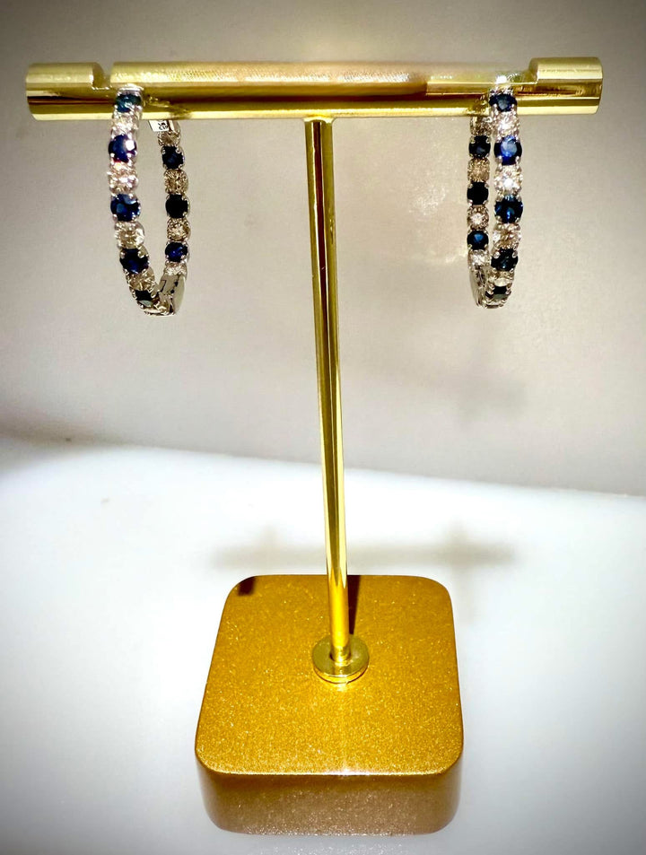 In-and-Out Sapphire and Diamond Earrings