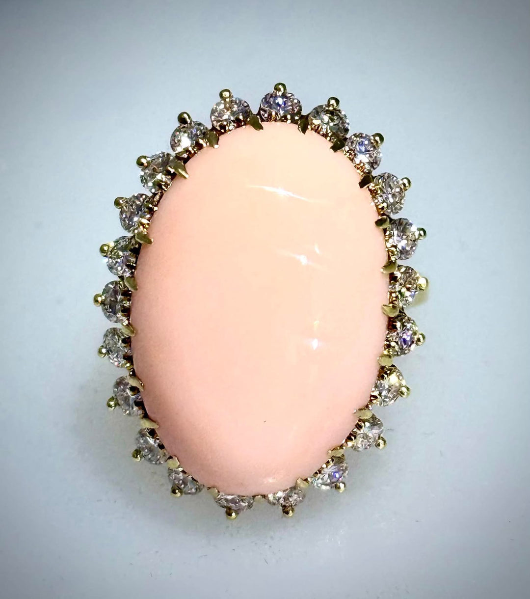 18 Karat Angel Skin Coral Ring