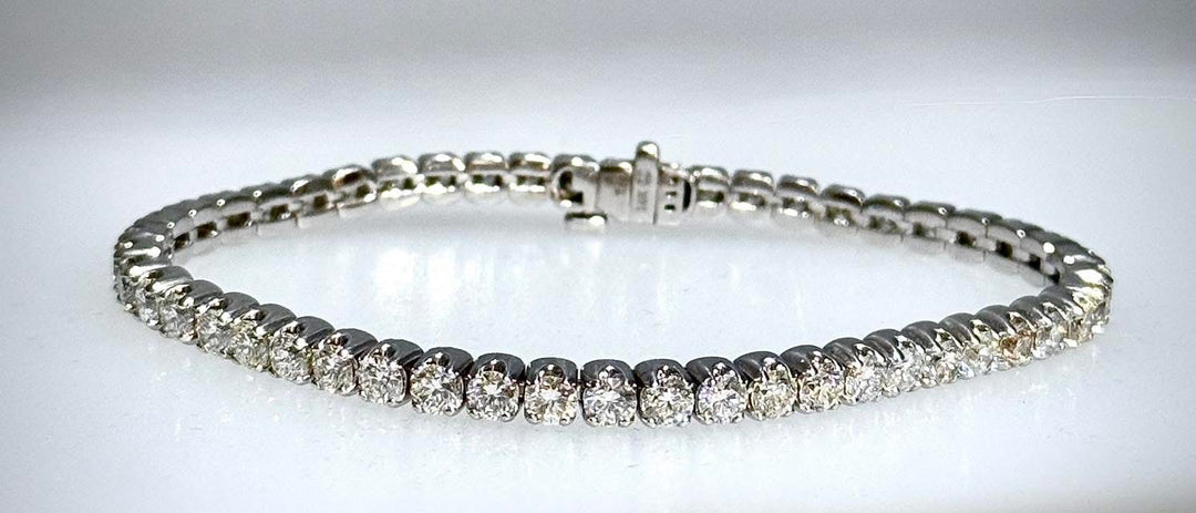 7 1/2 Carat White Tennis Bracelet