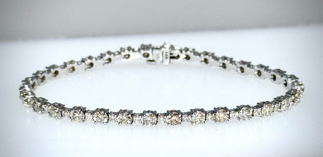 4.30 Carat White Tennis Bracelet
