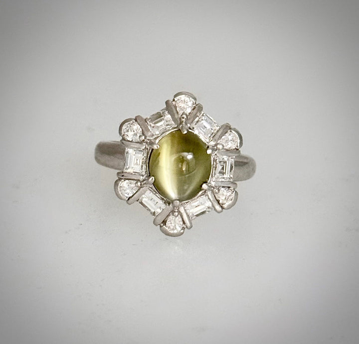 Platinum Cat’s Eye Ring