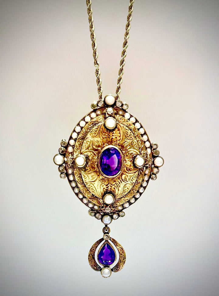 Victorian Amethyst Pin/Pendant
